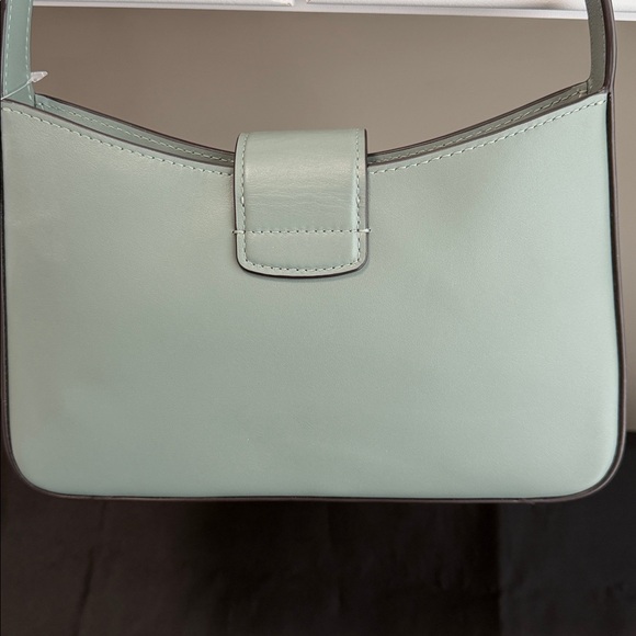 COACH New York Eliza Leather Shoulder Bag w/ Zipper Closure in Sage Green NWT - Picture 3 of 13